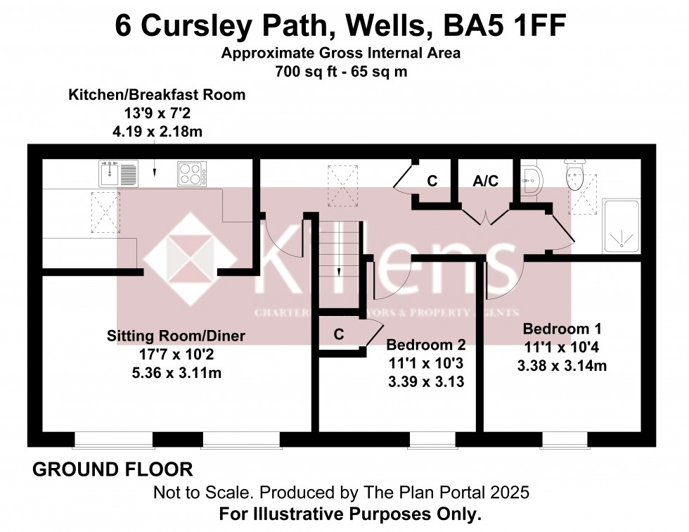 Floorplan for Wells, Somerset