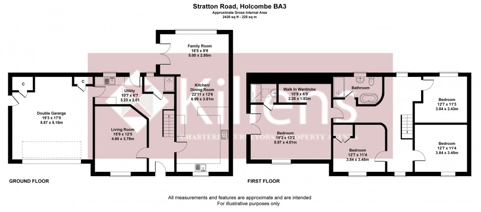 Floorplan for Holcombe, Radstock, Somerset