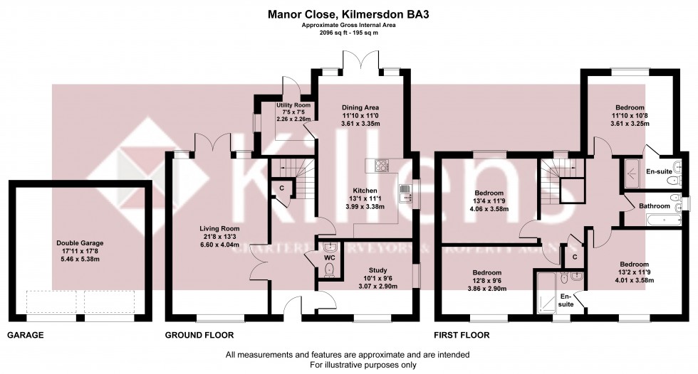Floorplan for Kilmersdon, Radstock, Somerset