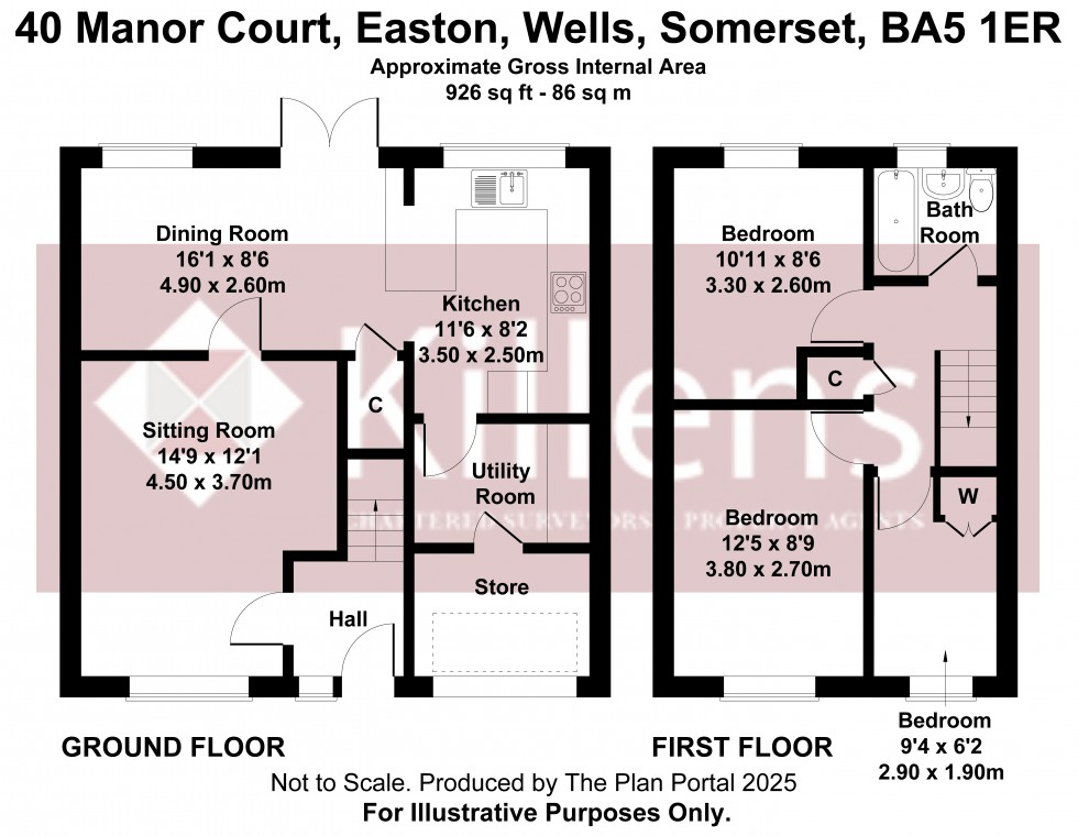 Floorplan for Easton, Wells, Somerset