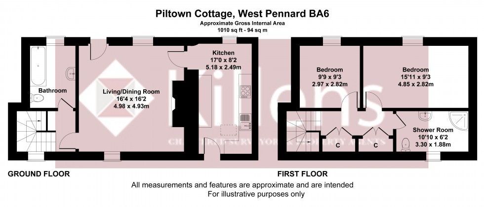 Floorplan for West Pennard, Glastonbury, Somerset