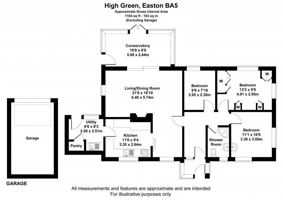 Floorplan for Easton, Wells, Somerset