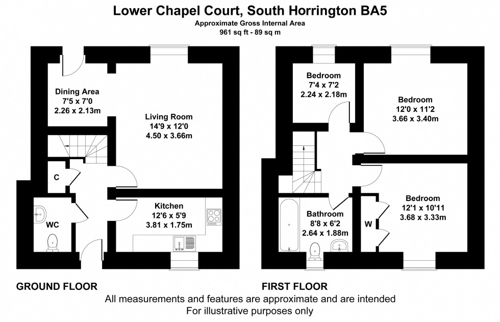 Floorplan for South Horrington, Wells, Somerset