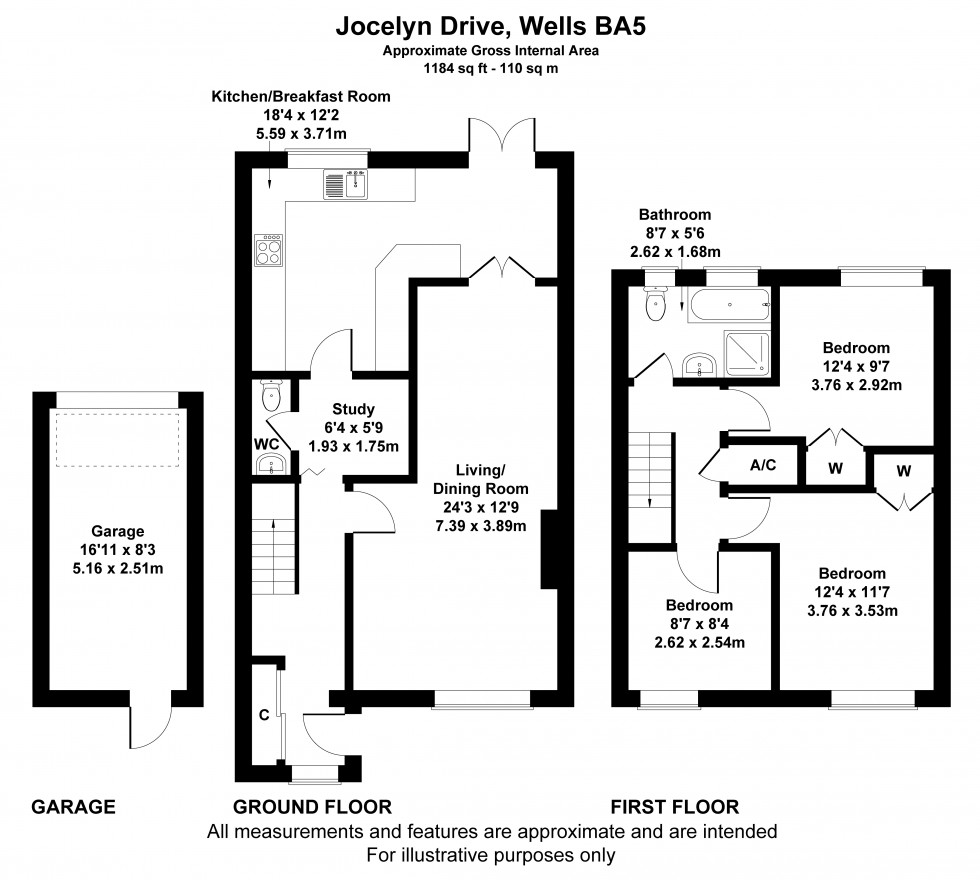 Floorplan for Wells, Somerset