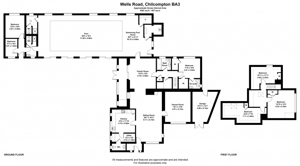 Floorplan for Chilcompton, Radstock, Somerset