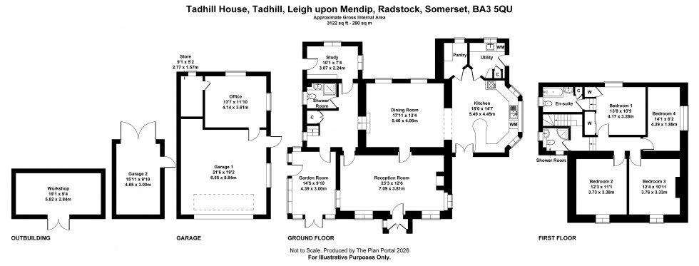 Floorplan for Leigh upon Mendip, Radstock, Somerset