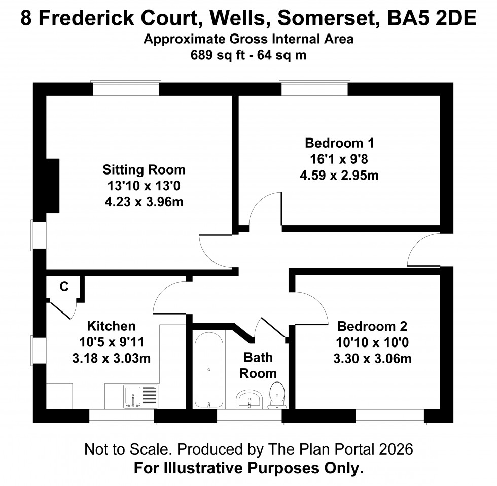 Floorplan for Wells, Somerset
